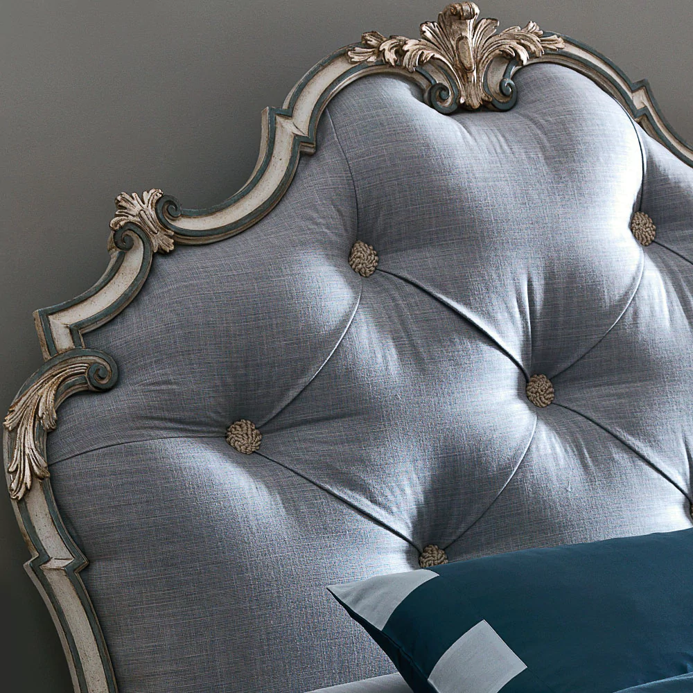 Classic-High-End-Italian-Designer-Button-Upholstered-Bed - Image 3