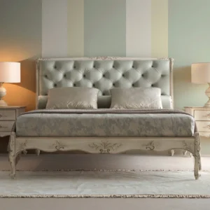 Classic-Louis-Style-Button-Upholstered-Bed