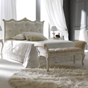 Curved-White-Designer-Italian-Silk-Button-Upholstered-Bed