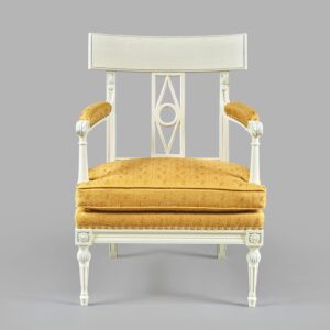 French-Directoire-style-painted-wood-armchair