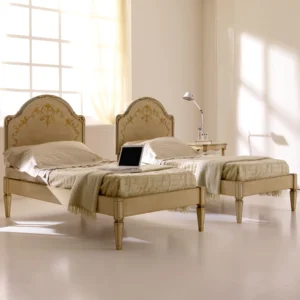 Handpainted-Carved-Louis-Reproduction-Single-Bed