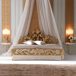 High-End-Designer-Gold-Rococo-Bed