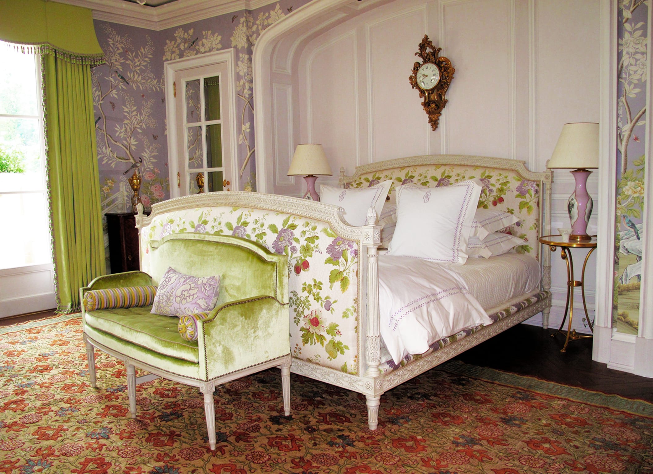 Louis-XVI-style-carved-wood-bed