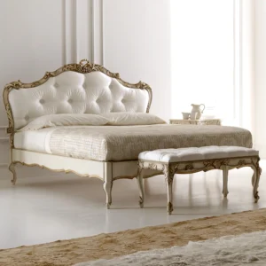 Luxurious-Rococo-Italian-Button-Upholstered-Bed
