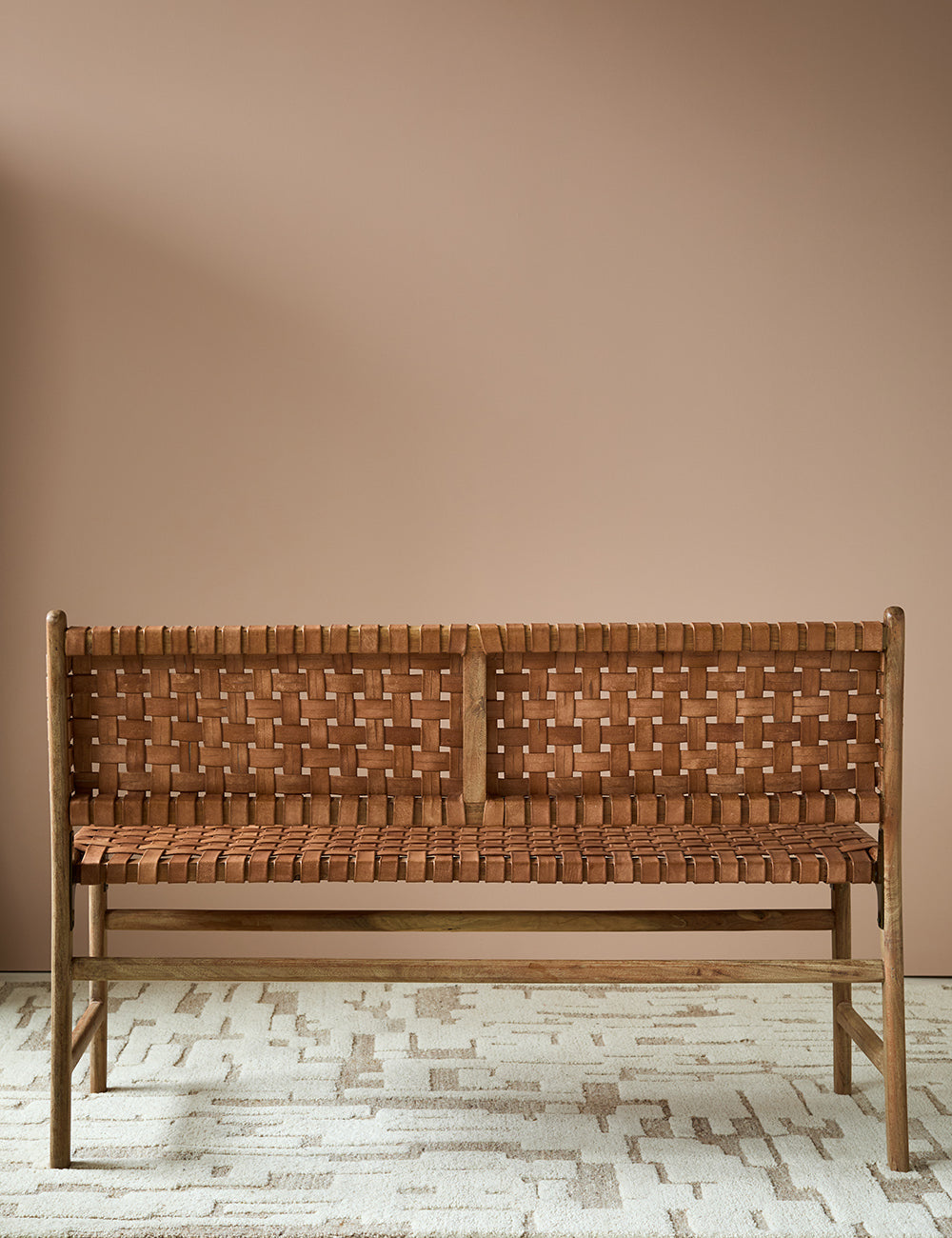 Nkuku-Adembi-WovenLeather-Bench - Image 2