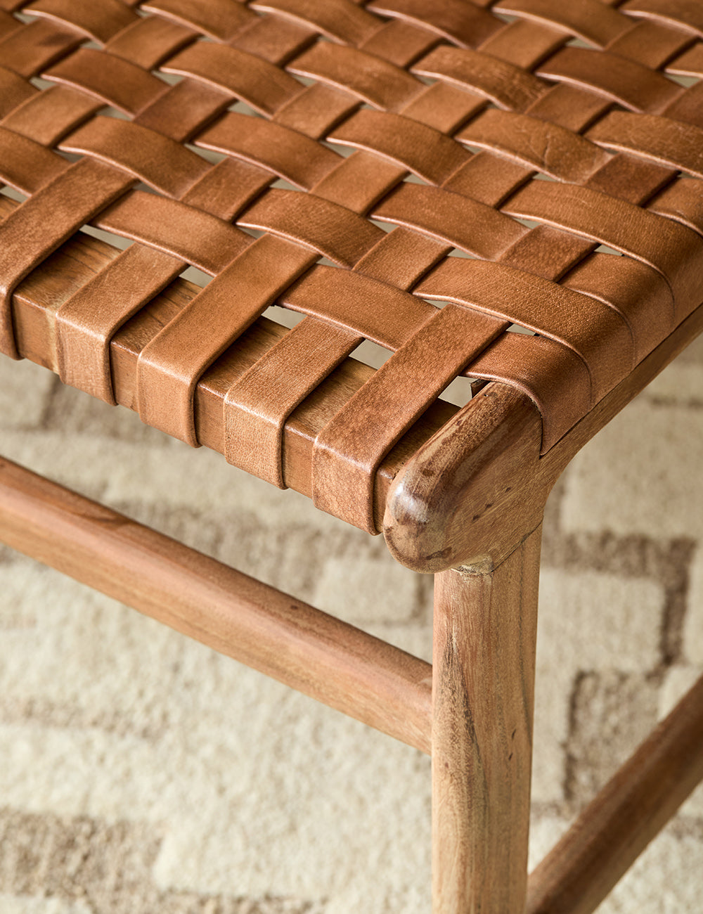 Nkuku-Adembi-WovenLeather-Bench - Image 3