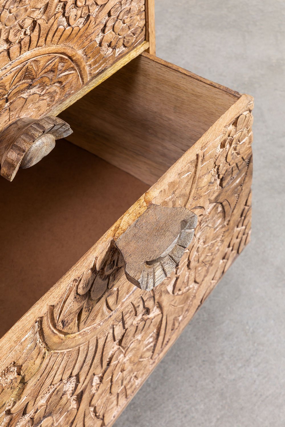 bedside-table-with-drawers-in-mango-wood-wiluna - Image 7