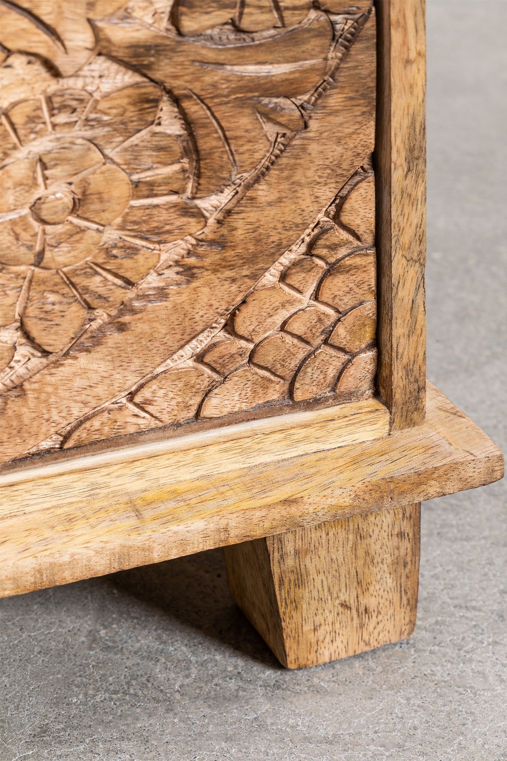 bedside-table-with-drawers-in-mango-wood-wiluna - Image 9