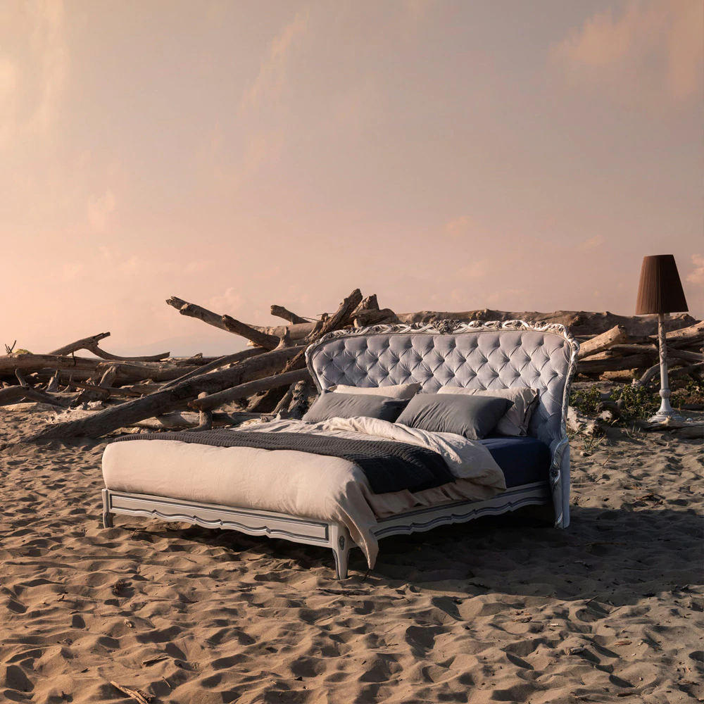 classic-style-button-upholstered-winged-bed - Image 2