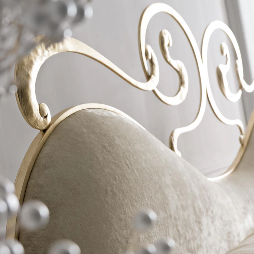 upholstered-gold-leaf-swirls-bed - Image 2