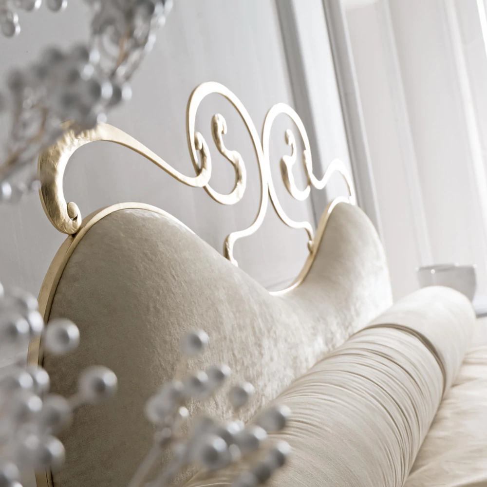 upholstered-gold-leaf-swirls-bed - Image 3
