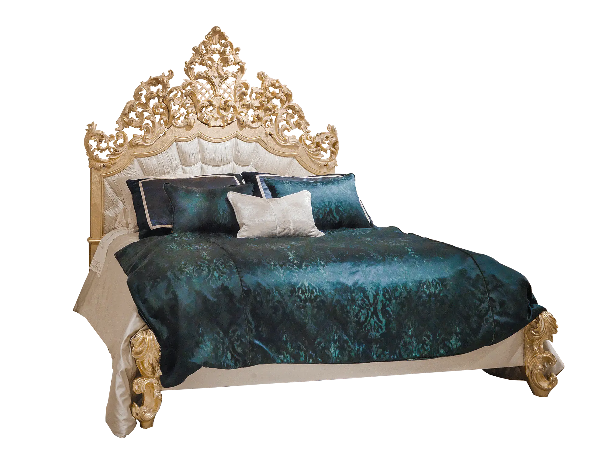 Luxury Hand-Carved King Size Bed