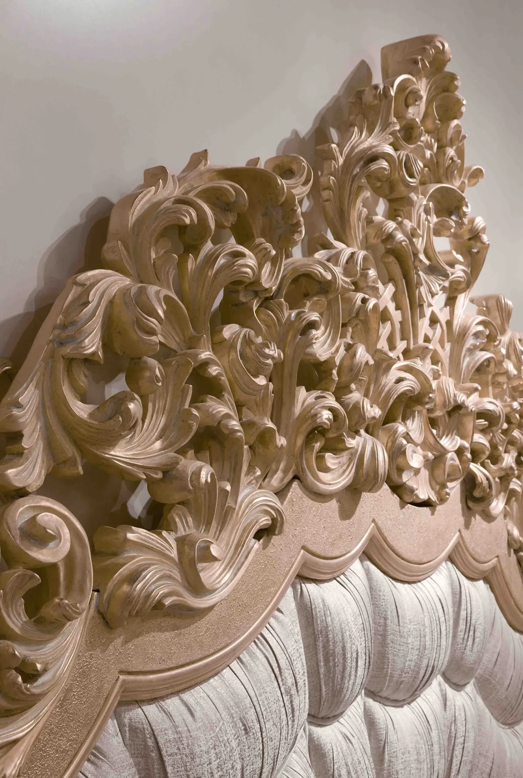 Luxury Hand-Carved King Size Bed - Image 5