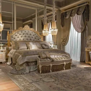 Victorian Bedroom Set in Gold Leafing