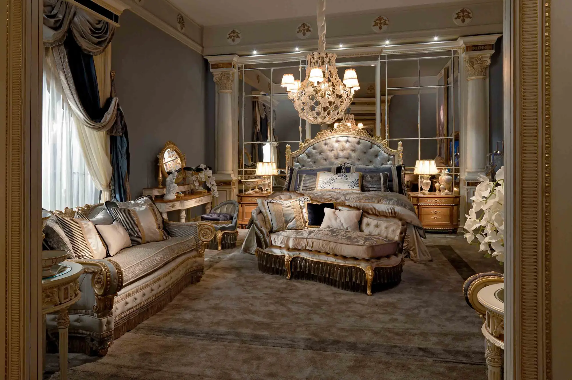 Hand-carved royal design with floral and scrollwork accents - Image 3