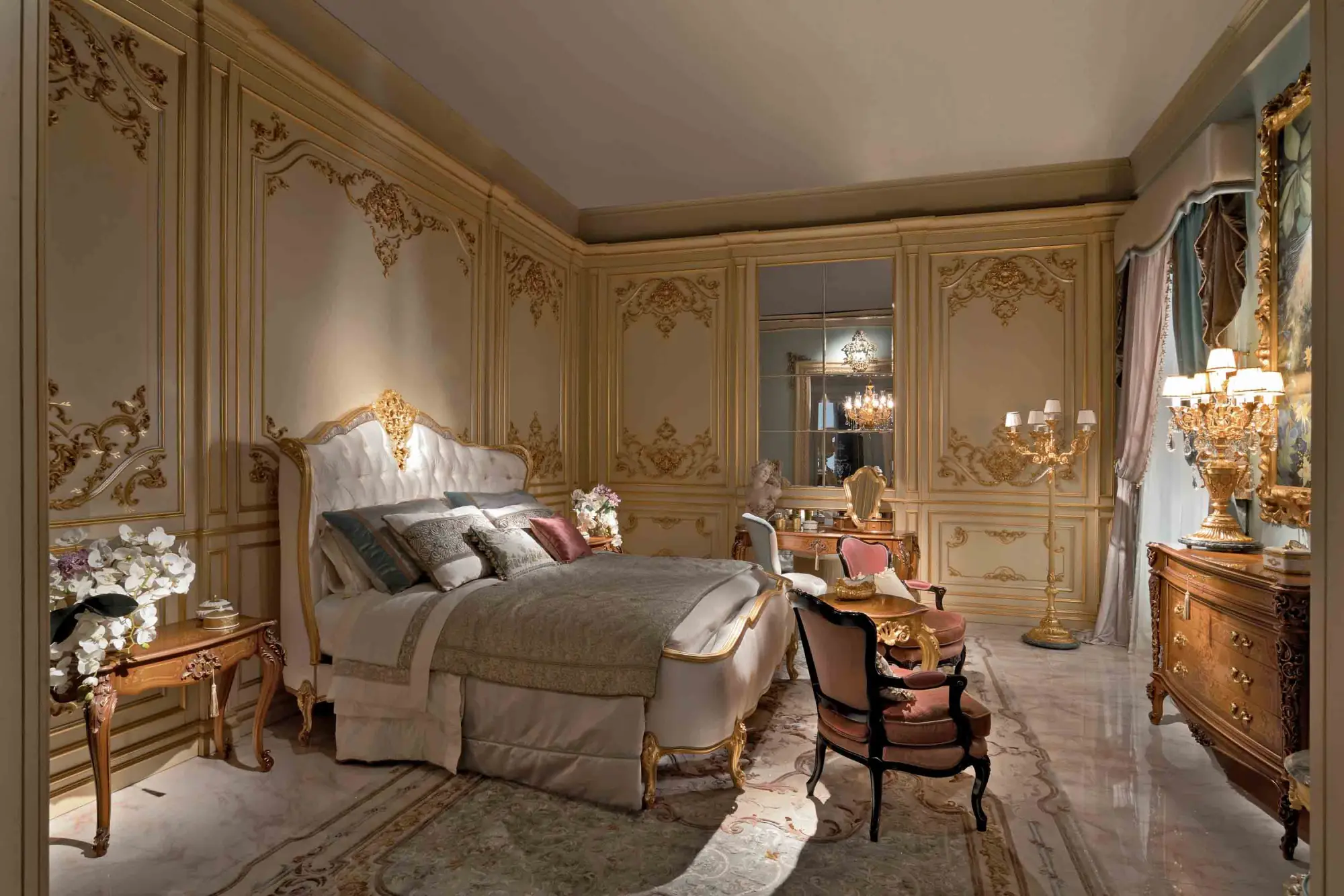 Luxury Bedroom Set in Premium Gold Paint - Image 3