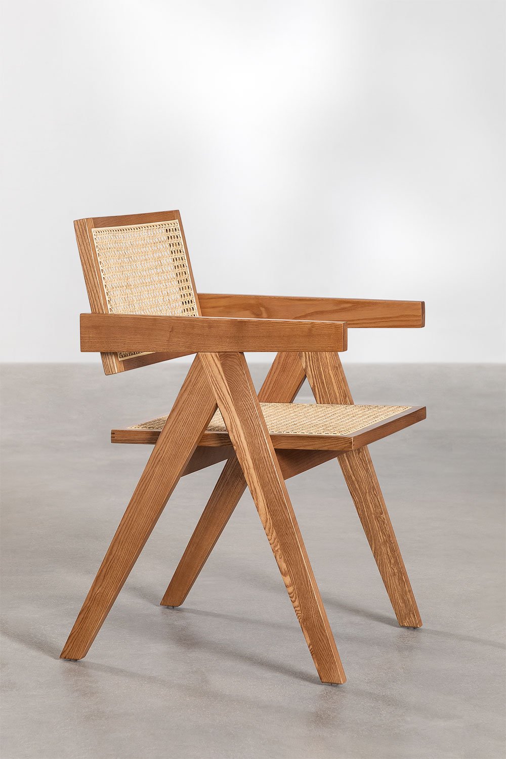 Chandigarh Rattan Arm Chair - Image 4